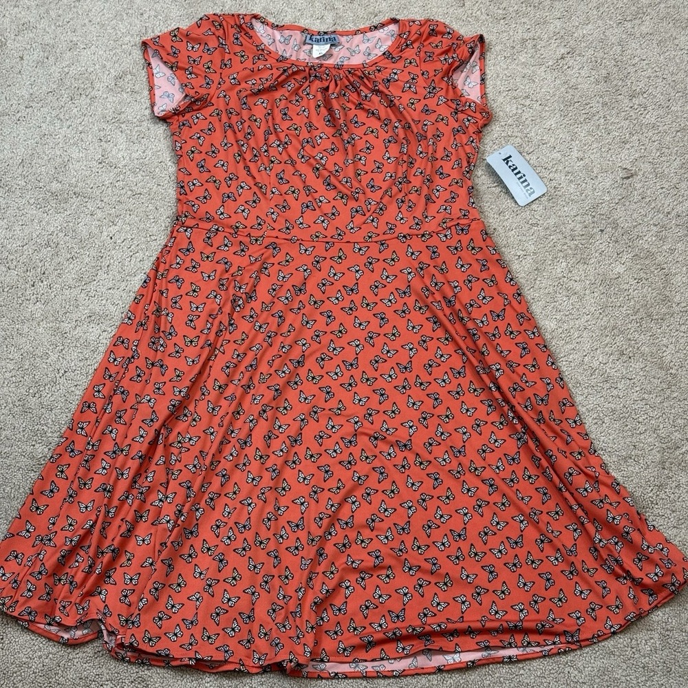 Karina Dresses Carmen Dress - Social Butterfly Butterflies Midi Dress Size XL